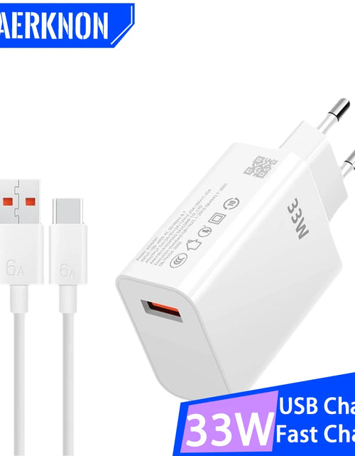 Load image into Gallery viewer, 33W USB Phone Charge Adapter Quick Charge3.0 USB Wall Charger EU/US Plug For iPhone Xiaomi Samsung Huawei Phone Charging Adapter
