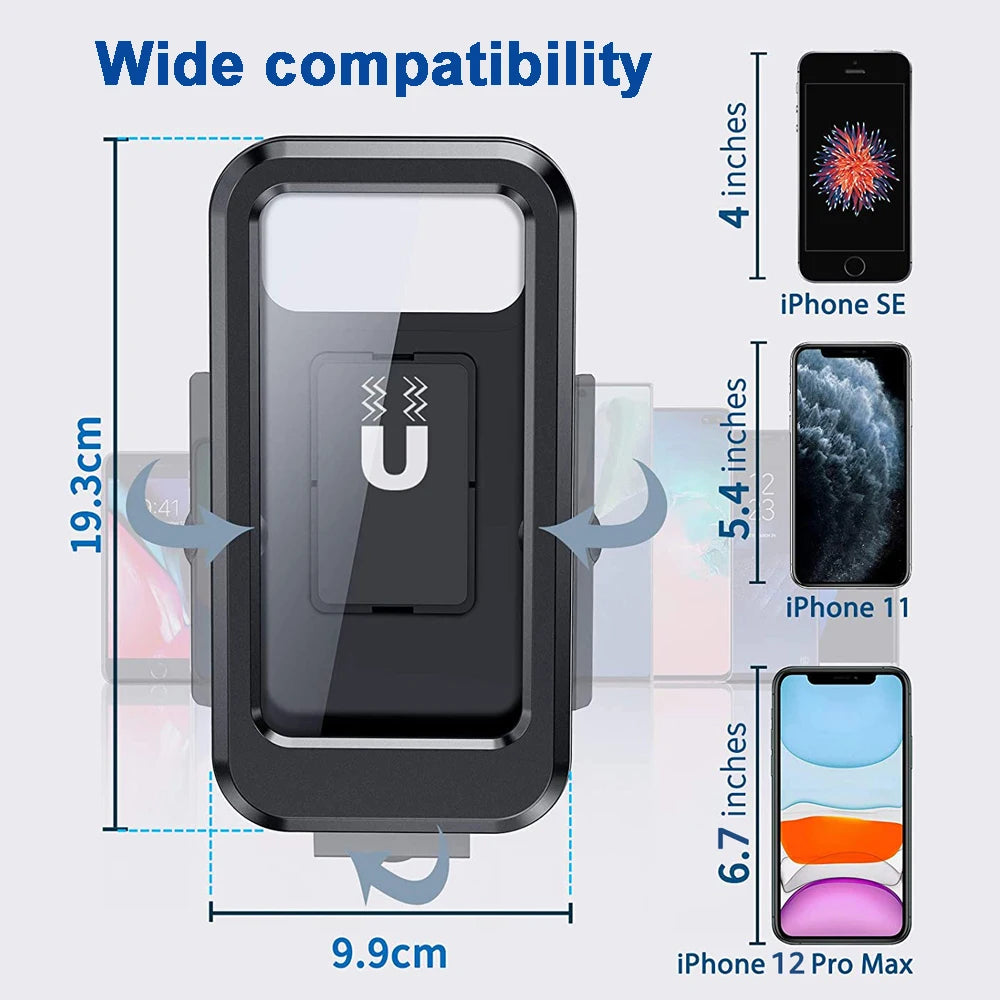 Bike Phone Holder Case Waterproof Bicycle Mobile Phone Stand Motorcycle Handlebar Cellphone Mount Motorbike Cycling Accessories