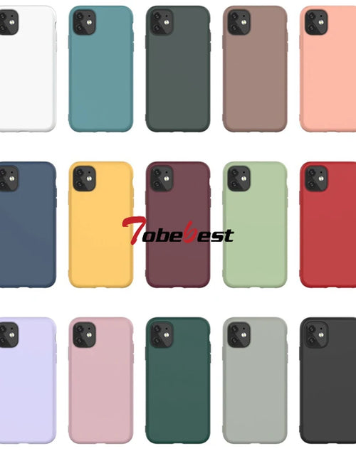 Load image into Gallery viewer, Candy Solid Color Phone Case For Samsung Galaxy A6 A8 Plus A7 A9 2018 A750 Coque Silicone Soft TPU Matte Cover
