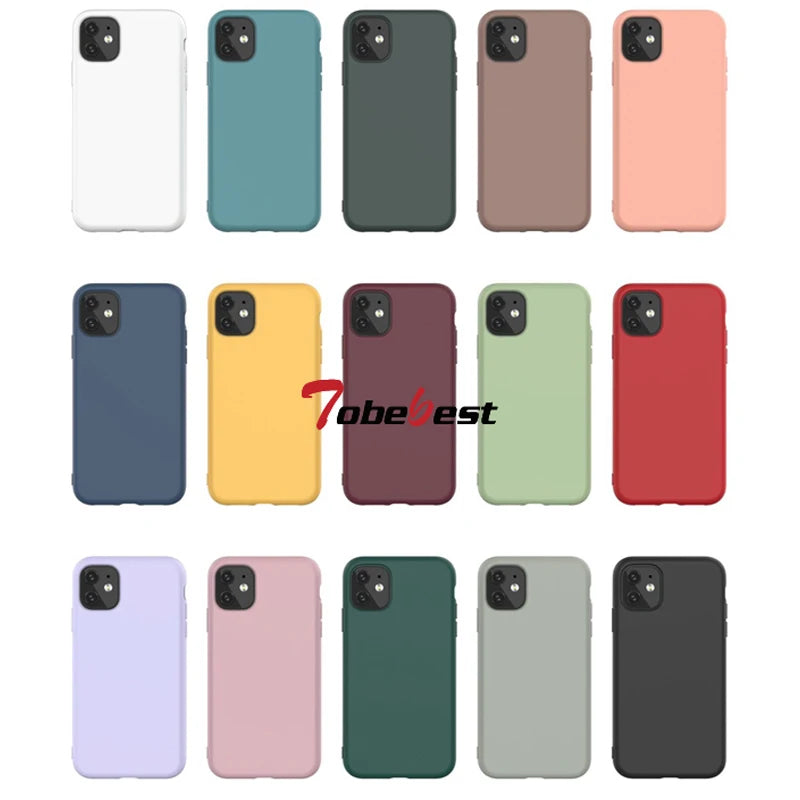 Candy Solid Color Phone Case For Samsung Galaxy A6 A8 Plus A7 A9 2018 A750 Coque Silicone Soft TPU Matte Cover