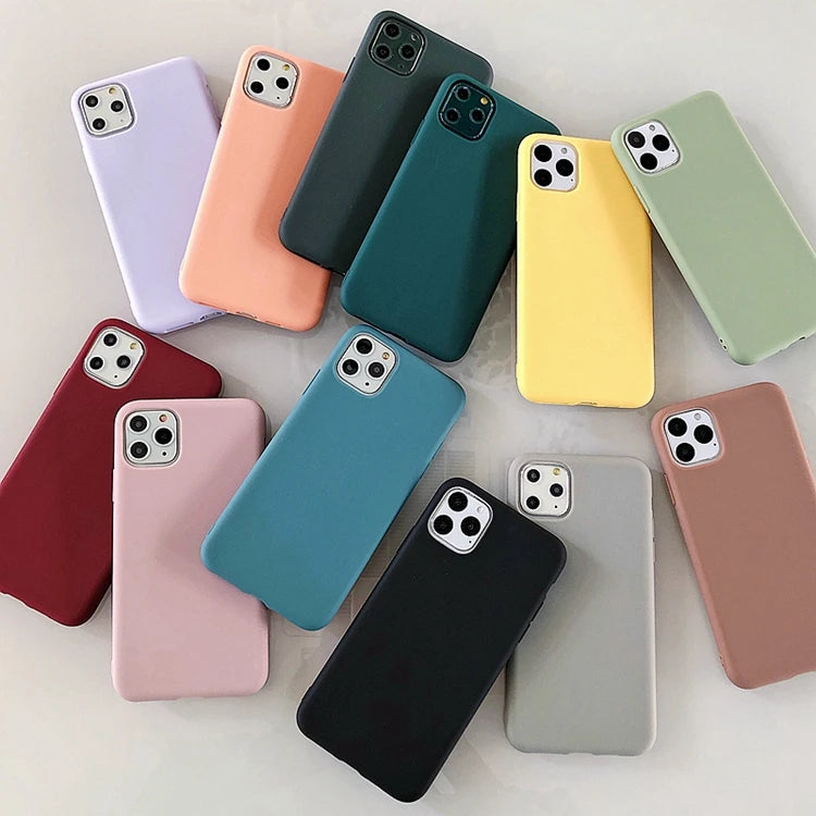 Candy Solid Color Phone Case For Samsung Galaxy A6 A8 Plus A7 A9 2018 A750 Coque Silicone Soft TPU Matte Cover