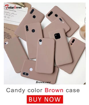 Candy Solid Color Phone Case For Samsung Galaxy A6 A8 Plus A7 A9 2018 A750 Coque Silicone Soft TPU Matte Cover