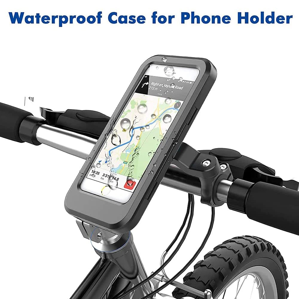 Bike Phone Holder Case Waterproof Bicycle Mobile Phone Stand Motorcycle Handlebar Cellphone Mount Motorbike Cycling Accessories