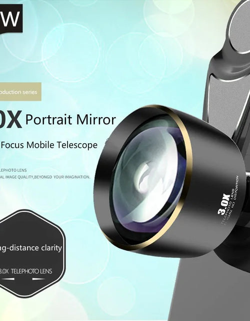 Load image into Gallery viewer, Distortionless 3X Telescope Telephoto Lens 5K HD 85MM 3.0X Phone Camra Portrait Lenses for iPhone Xiaomi Most Smartphones
