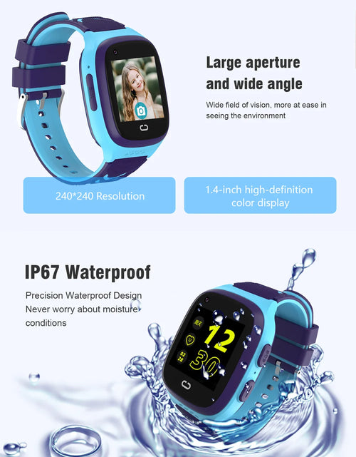 Load image into Gallery viewer, Smart Watch Kids GPS 4G LT31 Tracking  IP67 Waterproof Smartwatch Security Fence SOS SIM Call Sound Guardian For Baby
