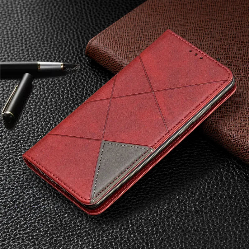 On For Redmi Note 12S Case Magnetic Wallet Leather Flip Phone Cover For Xiaomi Redmi 12 Note 12 Turbo Note 12 Pro 5G Coque Funda