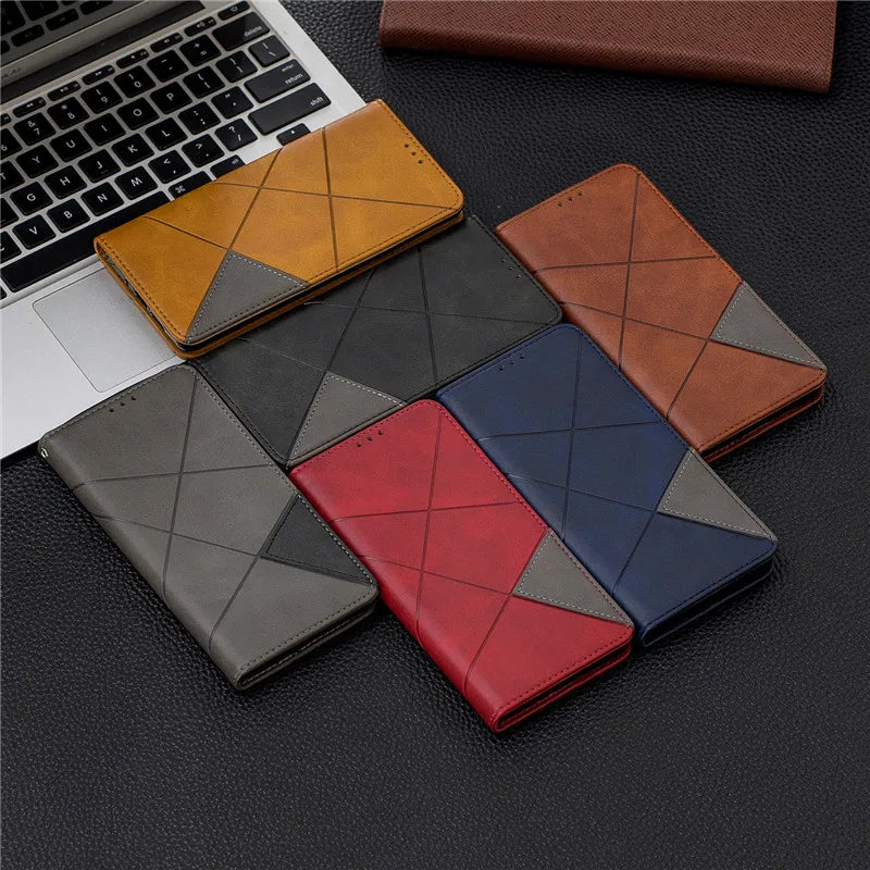 On For Redmi Note 12S Case Magnetic Wallet Leather Flip Phone Cover For Xiaomi Redmi 12 Note 12 Turbo Note 12 Pro 5G Coque Funda