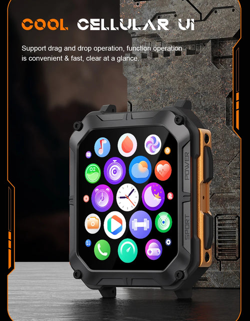 Load image into Gallery viewer, CUBOT C20 Pro SmartWatch 1.83-inch IP68 Waterproof Sport Watch for Men Heart Rate Fitness Tracker 24H Health Monitor Phone Call
