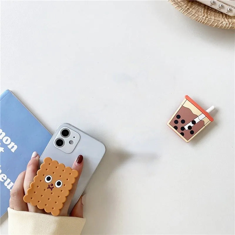 Luxury Cute Cartoon Phone Socket Ring Phone Holder For IPhone Mobile Phone Accessories Phone Stand Holder Car Mount Stand Socket