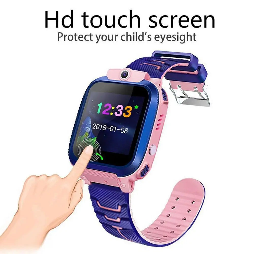 Kids Smart Watch SOS Smartwatch Voice Call GPS Location Photo Waterproof HD Touch Screen Camera Watch Gift For Boys Girls