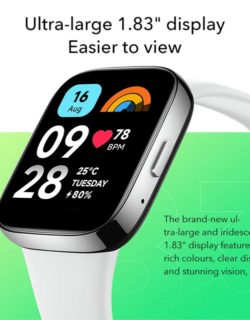 Load image into Gallery viewer, 2023 Global Version Xiaomi Redmi Watch 3 Active Bluetooth Phone Call 1.83&quot; Display 5ATM Waterproof Supports 100+ fitness modes
