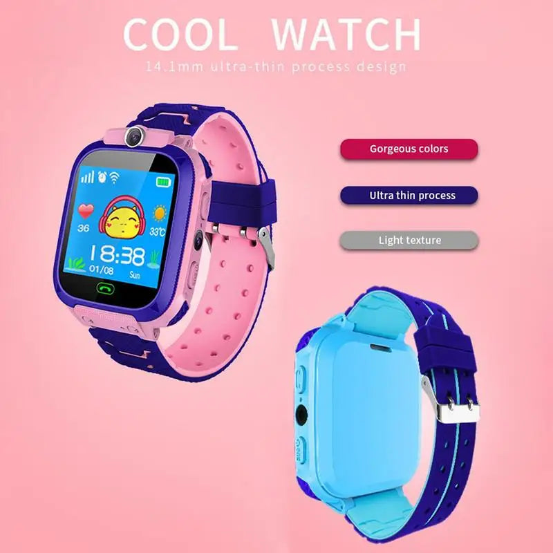 Kids Smart Watch SOS Smartwatch Voice Call GPS Location Photo Waterproof HD Touch Screen Camera Watch Gift For Boys Girls