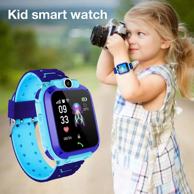 Kids Smart Watch SOS Smartwatch Voice Call GPS Location Photo Waterproof HD Touch Screen Camera Watch Gift For Boys Girls