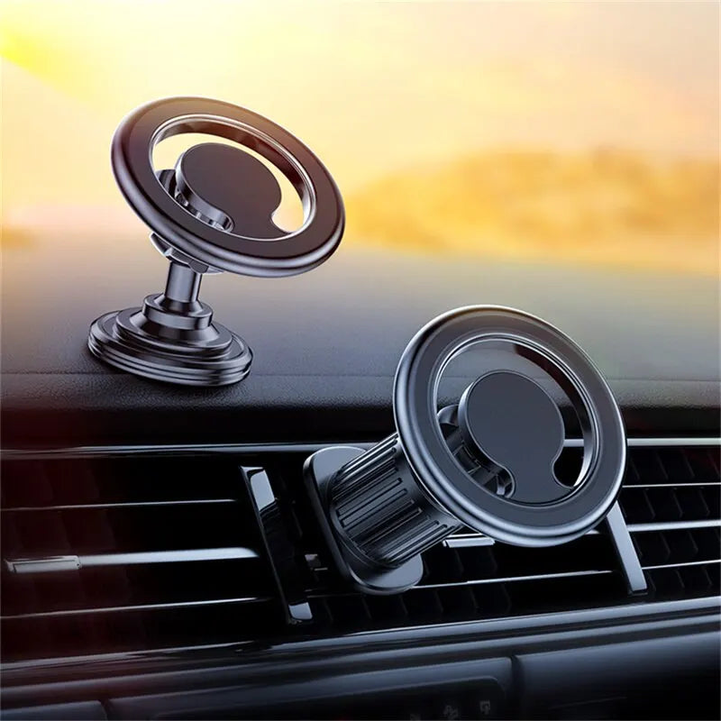 Metal Strong Magnet Car Mobile Phone Holder for Magsafe Accessories Stand Magnetic Vent Support for iPhone 15 14 Pro Max Samsung