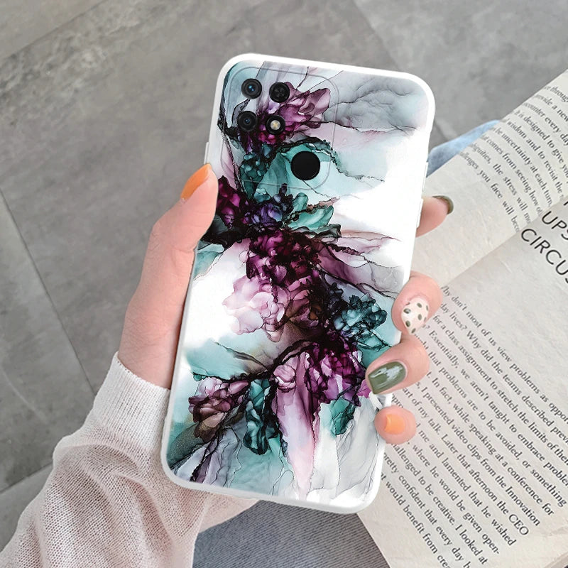 Marble Pattern Phone Case For Redmi 10C 10 C Protective Cover Case Pink Gold Marble Soft Silicone Funda For Xiaomi Redmi 10C