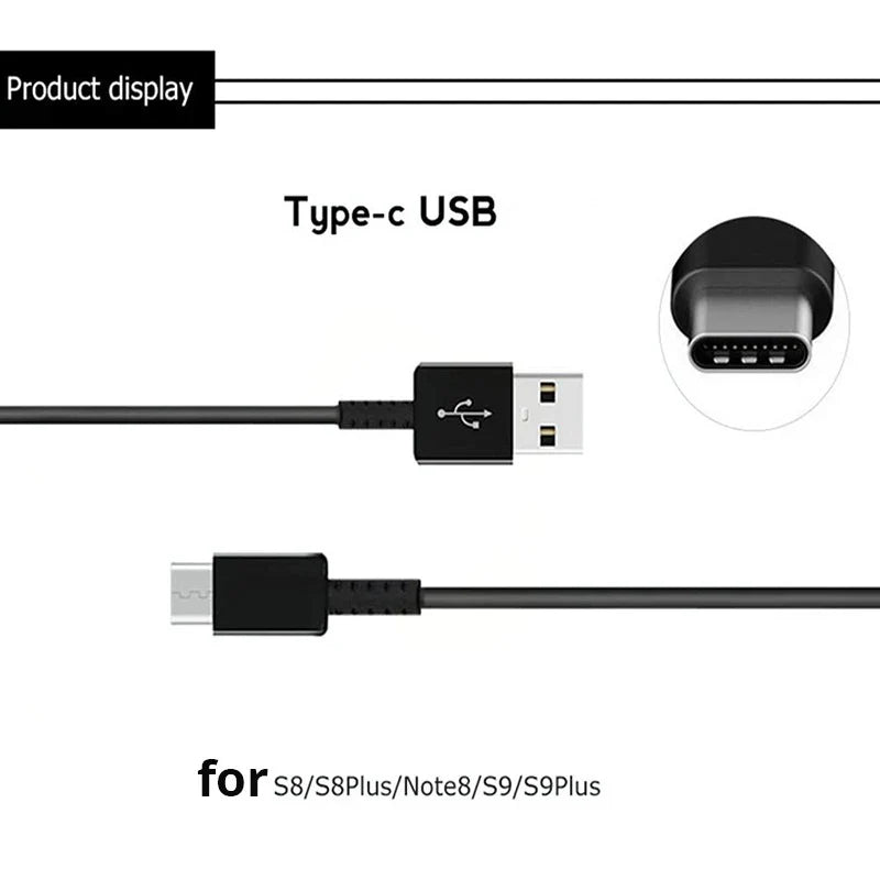 TYPE C Cable 1.2M 1.5M 2M Fast Charger Data Line For samsung Galaxy S8 S9 S10 S21 Ultra Note 8 9 10 A54 A53 5G A71 A52 A51 A21S