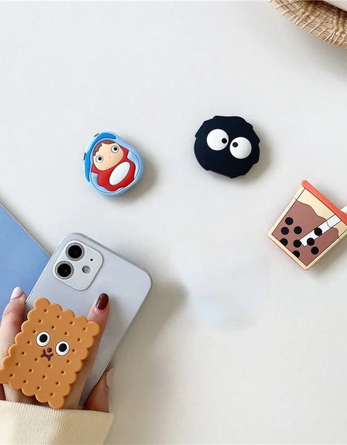 Load image into Gallery viewer, Luxury Cute Cartoon Phone Socket Ring Phone Holder For IPhone Mobile Phone Accessories Phone Stand Holder Car Mount Stand Socket
