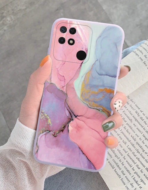 Load image into Gallery viewer, Marble Pattern Phone Case For Redmi 10C 10 C Protective Cover Case Pink Gold Marble Soft Silicone Funda For Xiaomi Redmi 10C
