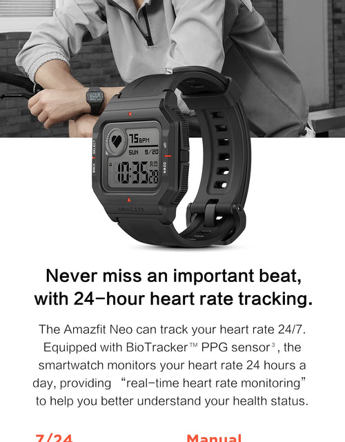 Load image into Gallery viewer, Amazfit Neo Smart Watch Heart Rate Monitoring And Sleep Monitoring 5ATM Waterproof Sport Watch Bluetooth 5.0 95New No Box
