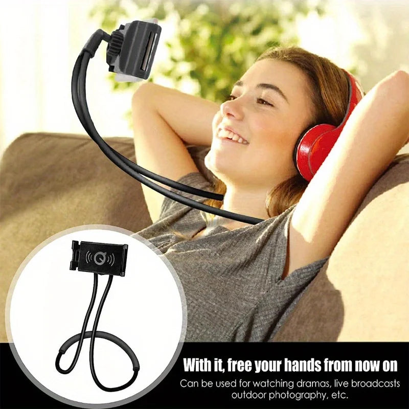 Free Adjustable Bended Cellphone Holder Neck Support Smartphone Mobile Phone Stand Free Hands Braceket Accessories