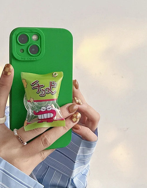 Load image into Gallery viewer, GripTok Snack Bag Mobile Phone Fondant Bracket for iPhone 14Inflatable Packaging Korea Bear Gummy Holder Cell Phone Accessories
