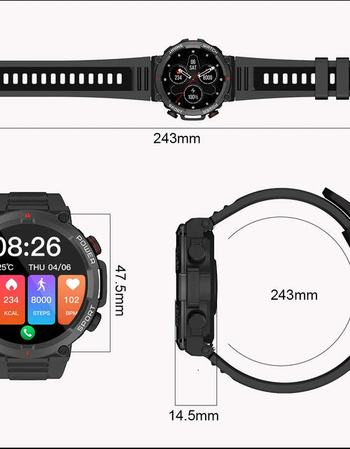 Load image into Gallery viewer, Blackview NEW Smart Watch W50 Waterproof Smart Watch New Version Men Women Health and Fitness Tracking Watch, Bluetooth Calling
