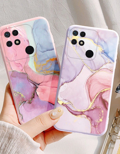 Load image into Gallery viewer, Marble Pattern Phone Case For Redmi 10C 10 C Protective Cover Case Pink Gold Marble Soft Silicone Funda For Xiaomi Redmi 10C
