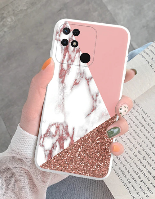 Load image into Gallery viewer, Marble Pattern Phone Case For Redmi 10C 10 C Protective Cover Case Pink Gold Marble Soft Silicone Funda For Xiaomi Redmi 10C
