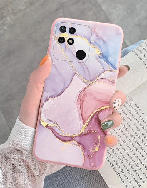 Load image into Gallery viewer, Marble Pattern Phone Case For Redmi 10C 10 C Protective Cover Case Pink Gold Marble Soft Silicone Funda For Xiaomi Redmi 10C
