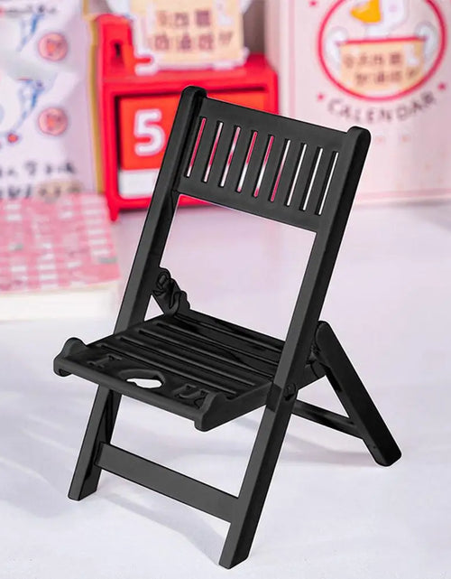 Load image into Gallery viewer, Mini Chair Shape Mobile Phone Stand Cartoon Cute Mobile Phone Tablet Office Desktop Lazy Foldable Chair Holder Accessories
