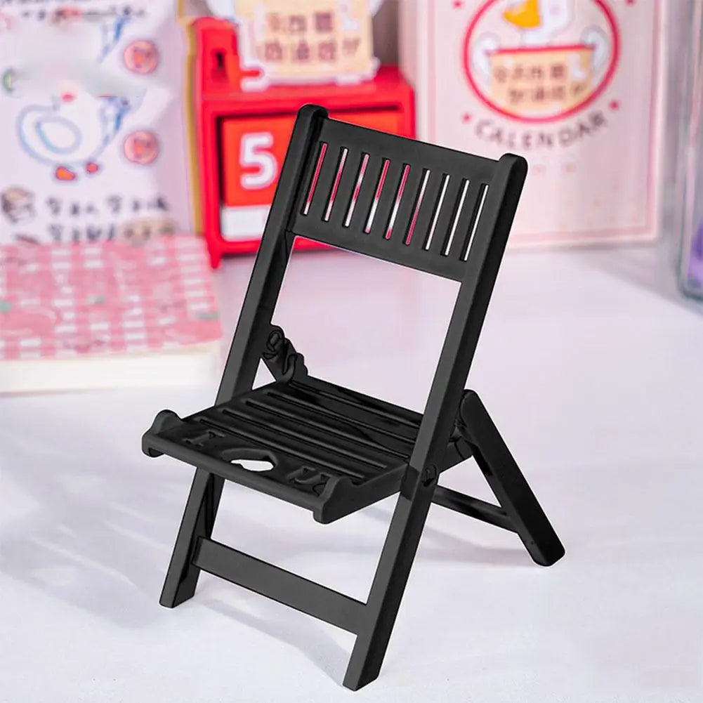 Mini Chair Shape Mobile Phone Stand Cartoon Cute Mobile Phone Tablet Office Desktop Lazy Foldable Chair Holder Accessories