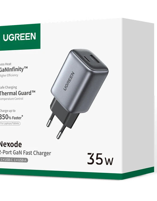 Load image into Gallery viewer, UGREEN GaN 35W Charger USB Charger PD3.0 QC3.0 Quick Charger For iPhone 15 14 13 Pro Samsung Xiaomi iPad Pro USB C Fast Charger
