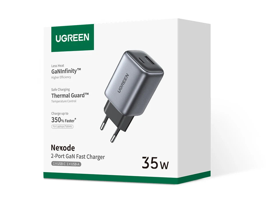 UGREEN GaN 35W Charger USB Charger PD3.0 QC3.0 Quick Charger For iPhone 15 14 13 Pro Samsung Xiaomi iPad Pro USB C Fast Charger