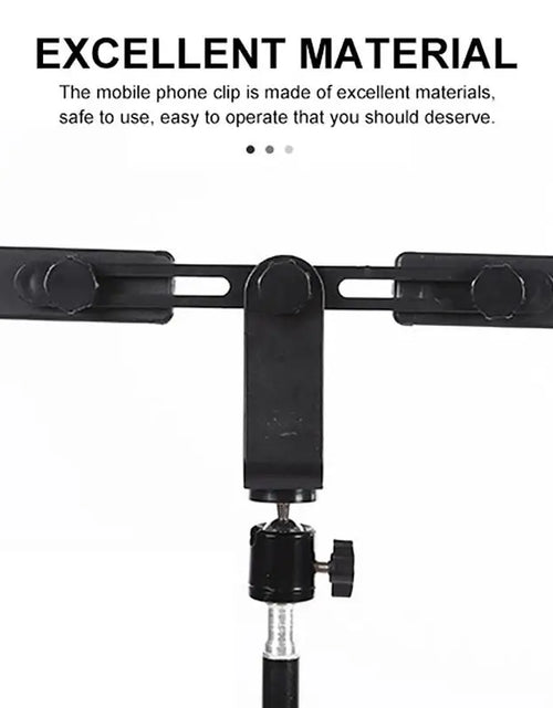 Load image into Gallery viewer, Dual Camera Phone Holder Plastic Mobile Phone Stabilizer Clip 360 Degree Rotating Outdoor Phone Holder For Live Broadcast Supple
