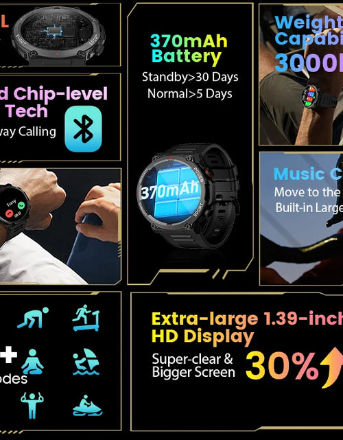 Load image into Gallery viewer, Blackview NEW Smart Watch W50 Waterproof Smart Watch New Version Men Women Health and Fitness Tracking Watch, Bluetooth Calling
