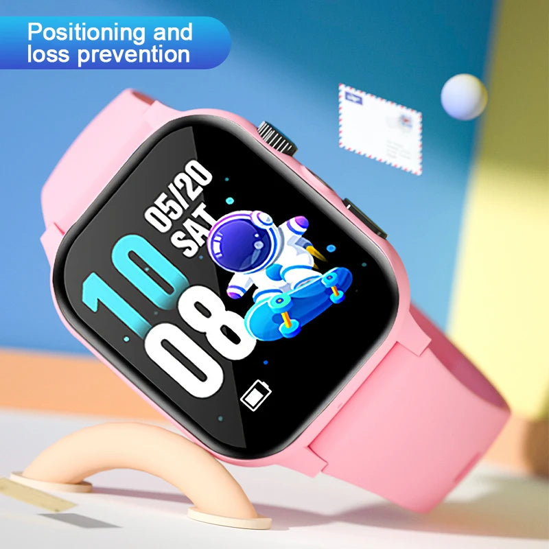 4G Kids Smart Phone Watch SOS Call LBS Tracker Location Sim Card Clock Camera Chat Waterproof Smartwatch Boys Girls Gifts