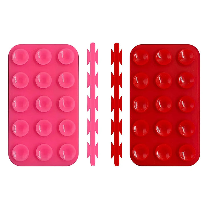 Suction Cup Wall Stand Mat Multifunctional Silicone Square Phone Double-Sided Case Anti-Slip Holder Mount Sucker Pad