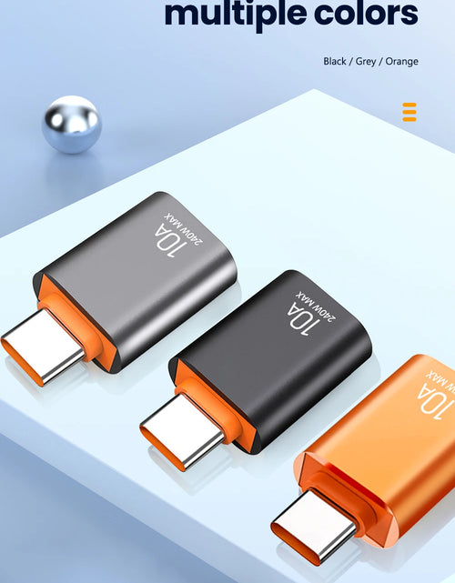 Load image into Gallery viewer, 10A 240W OTG Adapter Type C to USB 3.0 Mobile Phone USB Drive Converter For Macbook Oneplus Xiaomi SamsungPOCO Phone Accessories
