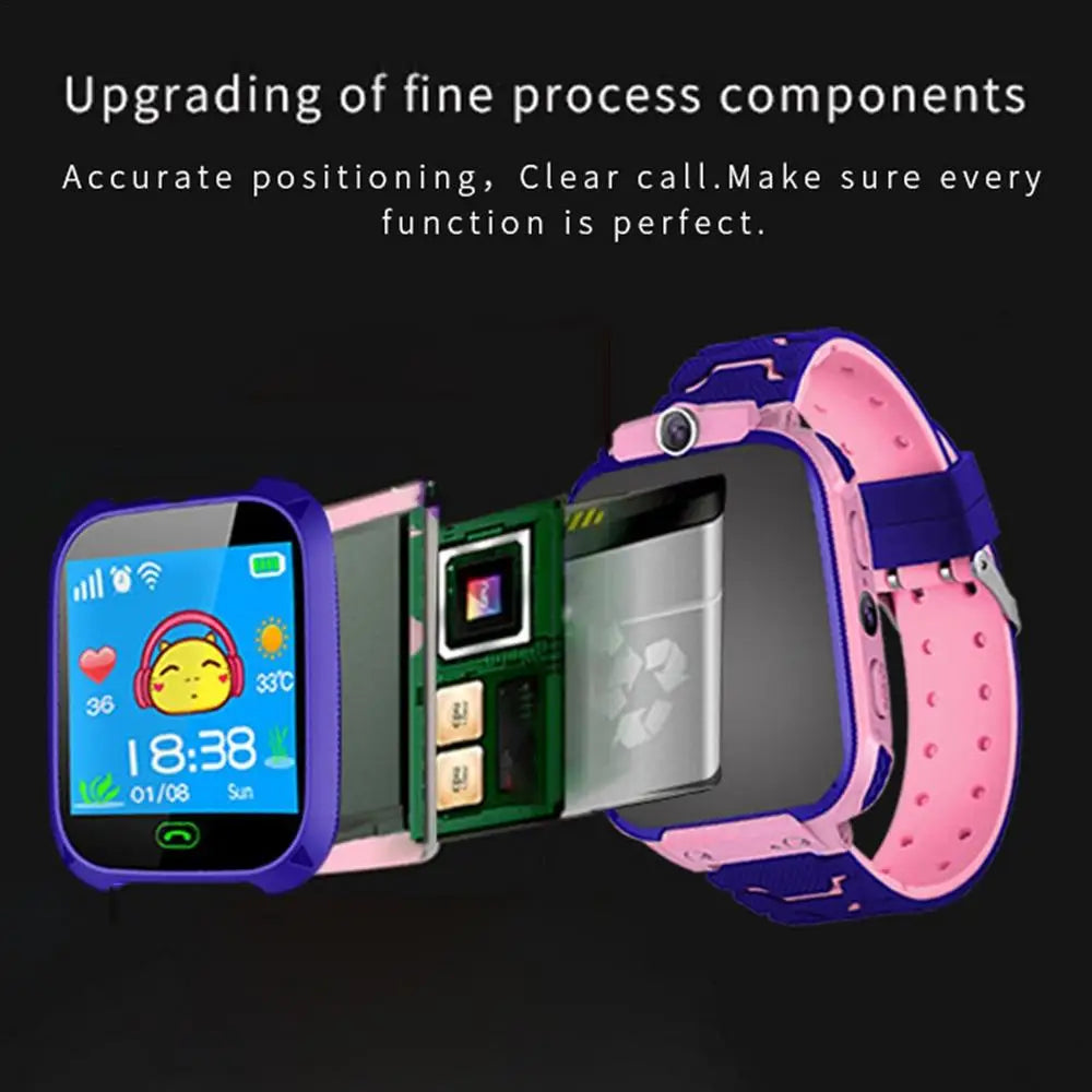 Kids Smart Watch SOS Smartwatch Voice Call GPS Location Photo Waterproof HD Touch Screen Camera Watch Gift For Boys Girls