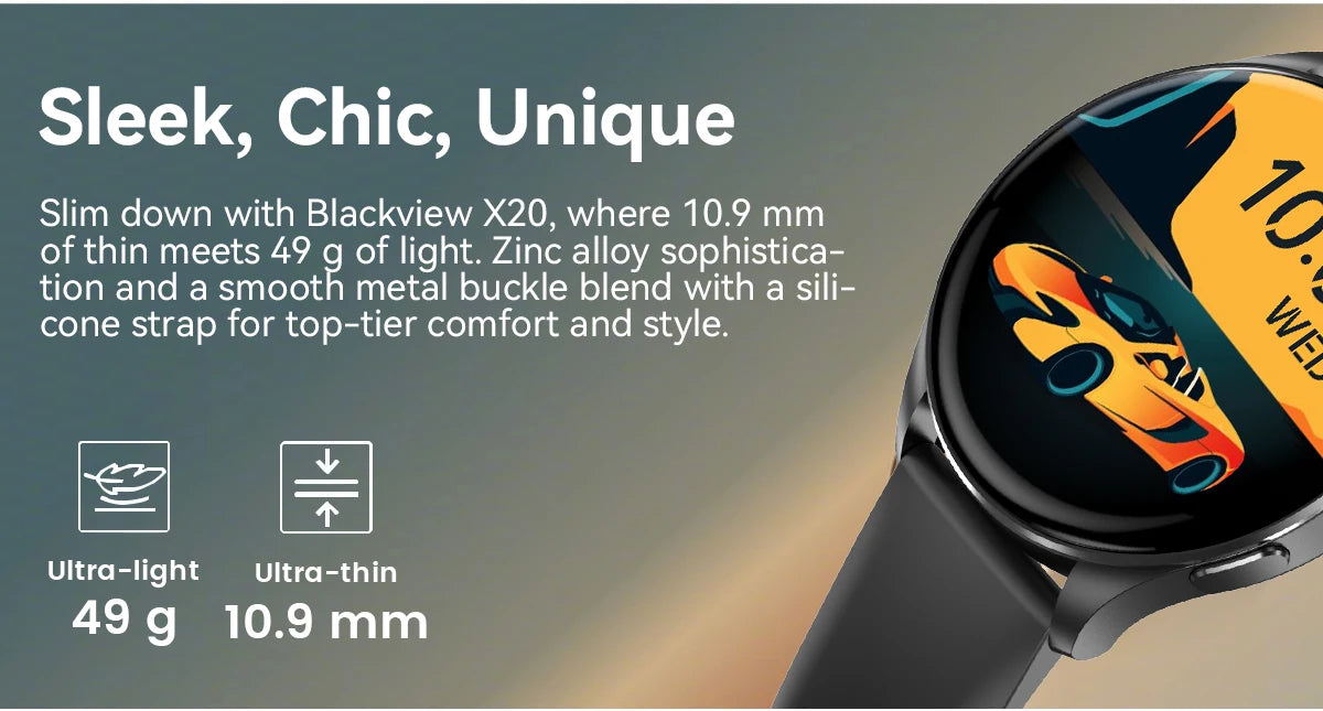 OSCAL Blackview 2024 Smartwatch X20 AMOLED Display Watch Hi-Fi Bluetooth Phone Calls Health and Fitness Tracking for IOS Android