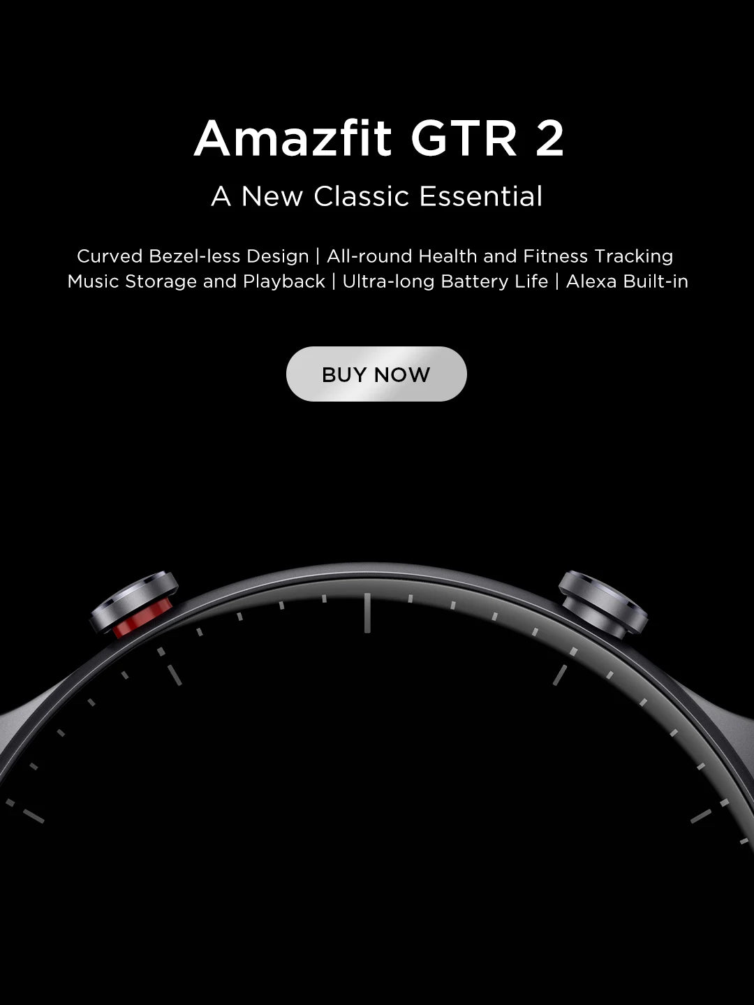 [New Version] Amazfit GTR 2 Smartwatch 46mm Alexa Built-in Curved Bezel-less Design Ultra-long Battery Life Smart Watch