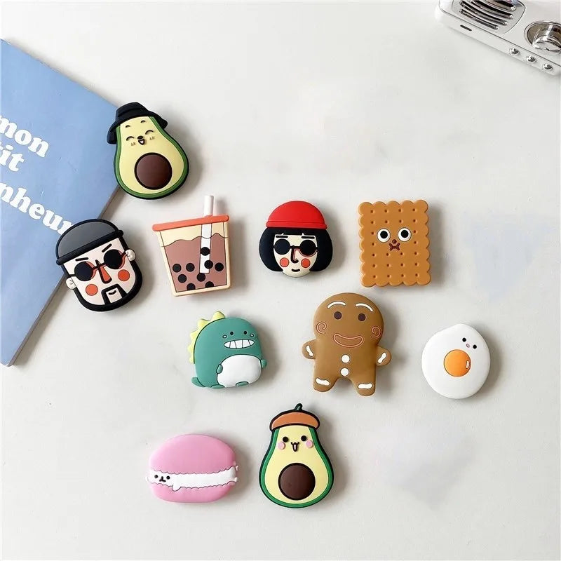 Luxury Cute Cartoon Phone Socket Ring Phone Holder For IPhone Mobile Phone Accessories Phone Stand Holder Car Mount Stand Socket