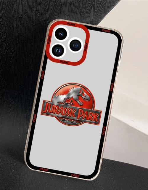 Load image into Gallery viewer, Jurassic Park Dinosaur World Phone Case For iPhone 11 12 Mini 13 14 Pro Max Transparent Shell
