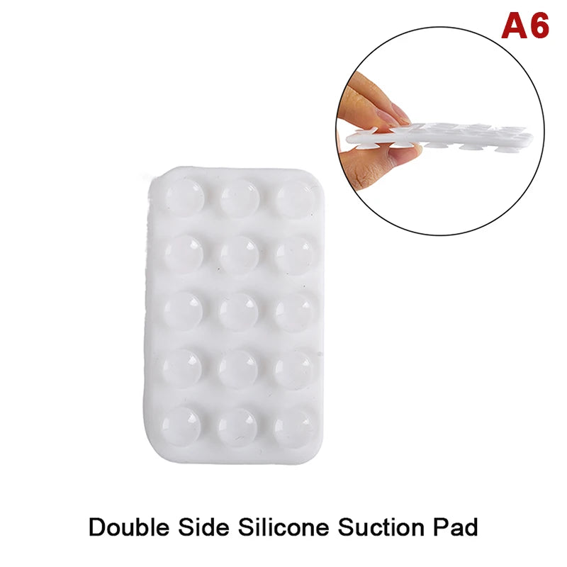 Suction Cup Wall Stand Mat Multifunctional Silicone Square Phone Double-Sided Case Anti-Slip Holder Mount Sucker Pad