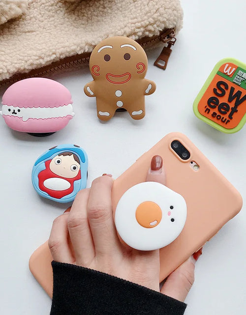 Load image into Gallery viewer, Luxury Cute Cartoon Phone Socket Ring Phone Holder For IPhone Mobile Phone Accessories Phone Stand Holder Car Mount Stand Socket
