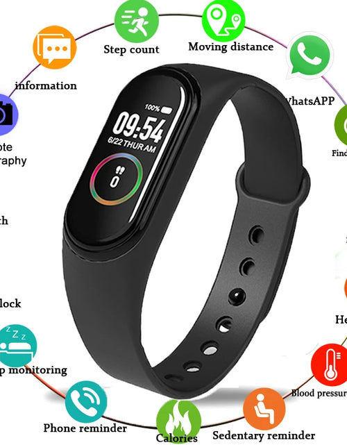 Load image into Gallery viewer, M4 Smart Digital Watch Bracelet for Men Women Smartwatch Heart Rate Monitor Pedometer Calorie Counter Health Sport Tracker Watch
