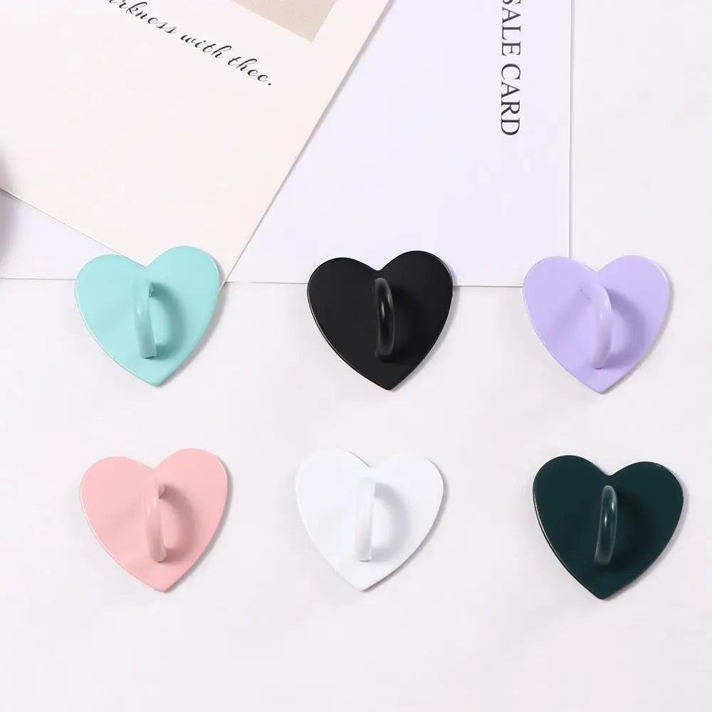 Colorful Keychain Hooks Phone Case Finger Ring Diy Phone Case Heart Finger Ring Phone Stand Holder Phone Charm Accessories