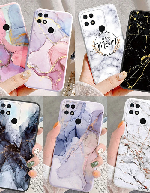 Load image into Gallery viewer, Marble Pattern Phone Case For Redmi 10C 10 C Protective Cover Case Pink Gold Marble Soft Silicone Funda For Xiaomi Redmi 10C
