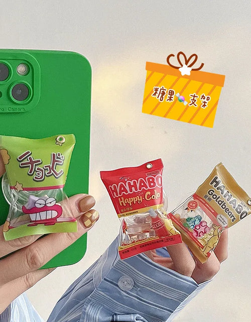 Load image into Gallery viewer, GripTok Snack Bag Mobile Phone Fondant Bracket for iPhone 14Inflatable Packaging Korea Bear Gummy Holder Cell Phone Accessories
