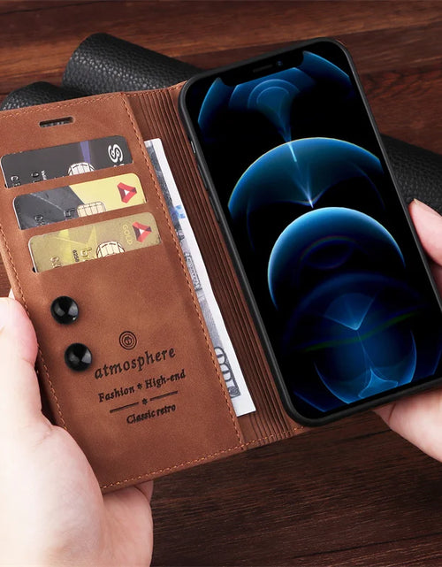 Load image into Gallery viewer, Mi 11Lite Suction Cup Case For Xiaomi 11 Lite 5G NE Leather Stand Book Cover For Xiaomi 11T Pro MI 11X Pro Etui Phone Flip Cases
